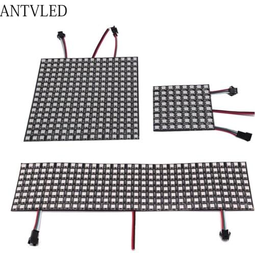 WS2812B LED Digital Flexible Individually Addressable Panel Light WS2812 8*8 16*16 8*32 Pxiels Module Matrix Screen DC5V