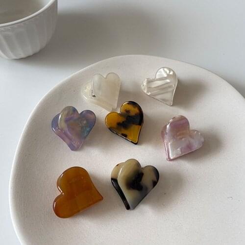 Acrylic Print Hair Clips Small Crabs Women Girl Pearl Leopard Hair Clamp Claw Barrette Hairpin Hair Grip Hair Accessory