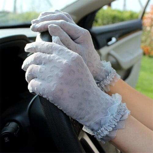 Women Sun Protection Glove Summer/Autumn Lady UV Sunscreen Driving Golves Fashion Beautiful Womens Dancing Party Lace Gloves