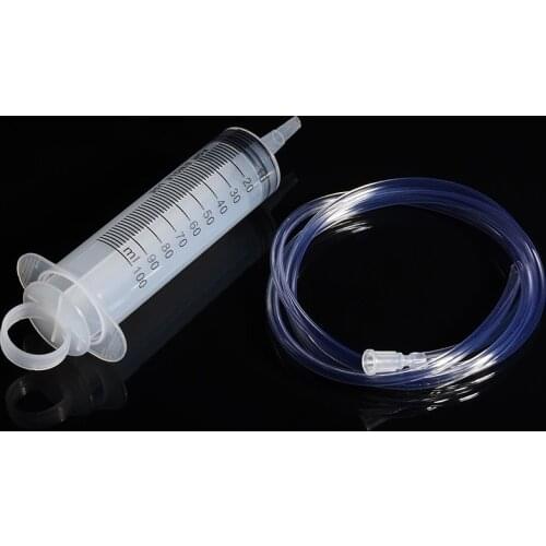 1Pcs Large Plastic Measuring Syringe 100ml with 120cm Tube For Refilling Measuring Nutrient For Feeding Accessories DIY