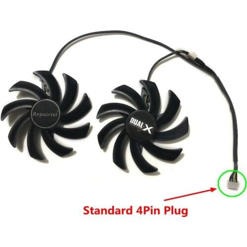 2pcs/set 85mm 4Pin FDC10H12S9-C Sapphire HD6850 HD6970 HD7870 2G HD7950 HD7970 Graphics Cooler GPU VGA Card Cooling Fan