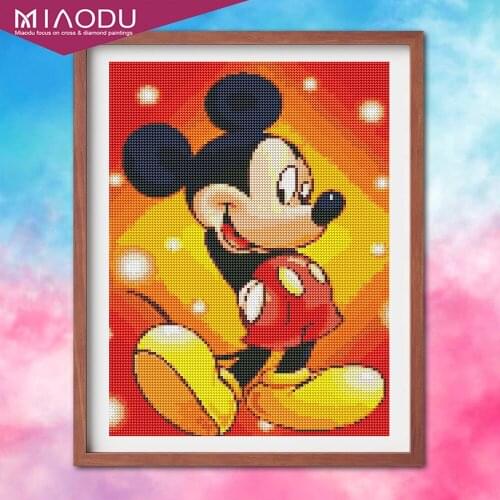 5D Diamond Painting Disney Mickey Mouse Full Round Drill Diamond Embroidery Cross Stitch Mosaic Rhinestone Pictures Home Decor