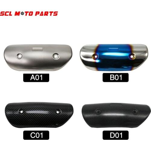 ALconstar-Racing Motorcycle Universal Middle Connection Link Pipe Carbon Protector Heat Shield Cover Guard For 191 X 86 mm