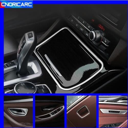 Car Styling Door Armrest Frame Decorative Trim For BMW 5 series F10 2011-2017 Inner Doorknob Automobile Interior Accessories