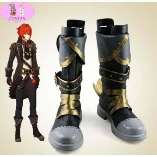 COSTARGenshin Impact Cosplay Shoes Diluc Boots Halloween Carnival Cosplay Costume Accessories leather shoes Mondstadt