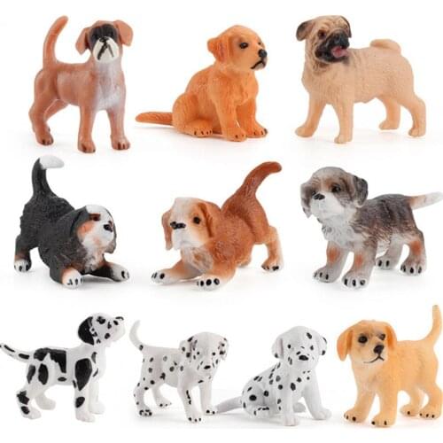 Display Mold Simulation Dog Design Exquisite Desktop Ornament PVC Decor Supplies Cute Doll Model For Office Home Decoration Toys