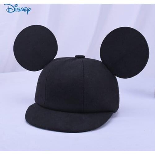 Disney Cartoon Mickey Children Hat Cute Big Ears Kids Boys Girls Flat Brim Hat Adjustable Casual Hat Baseball Cap 3-8 Years Old