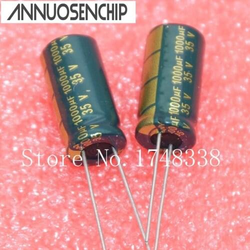 Electrolytic capacitor 35V 1000UF 10 * 20mm DIP 1000uf 35v special high-frequency crystal 100pcs/pack