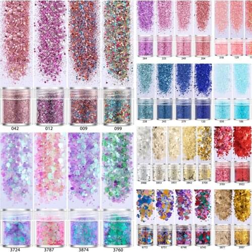 4 pots 19 Color Mix UV Epoxy Resin Mold Filling Sequins Nail art DIY Making Epoxy Resin Jewelry Supplies for jewelry Finding