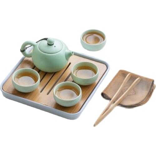 Porcelain Tea Set Ceramic Chinese Kung Fu Teapot Handmade Teapot Set with Travel Package