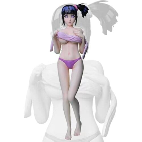 Naruto 25cm Anime Figurine Hyuuga Hinata Anime Action Figures Swimsuit Bathhouse Statue PVC Action Figma Ornaments Collection