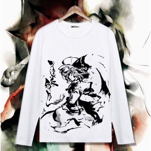 Touhou Project Cosplay T Shirt Hakurei Reimu Spring Autumn Long Sleeve T-shirt Kirisame Marisa Cartoon Top Tee Cosplay Costume