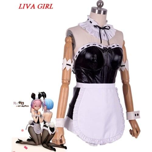 Liva girl Ram Rem Bunny Girl Cosplay Re:zero Re Life In a Different World From Zero Costume Re:zero Ram Rem Cosplay Girls
