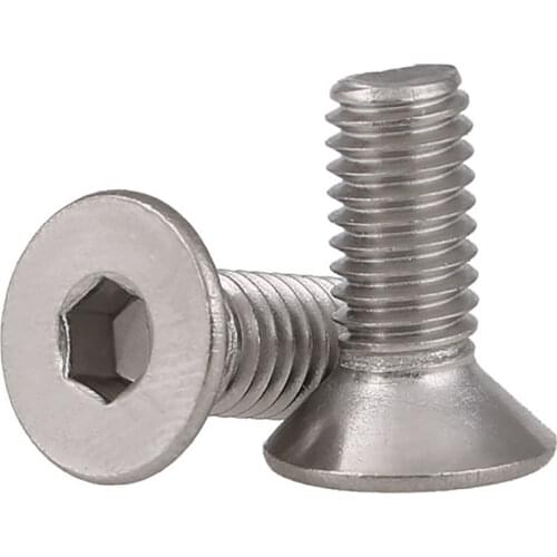 M3 3mm A2 304 Stainless Steel Allen Hex Socket Cap Countersunk/Flat Head Screw Bolts M3*6mm/M3*8/M3*10mm/M3*12mm/M3*16mm/M3*20mm