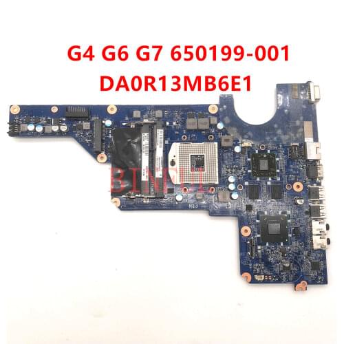 For G4-1000 G4 G6 G7 636375-001 650199-001 Laptop Motherboard DA0R13MB6E1 DA0R13MB6E0 HM65 HD6470 1GB DDR3 100% test work