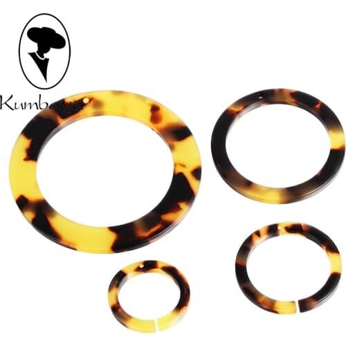 5 sets/lot Acrylic Round Set 4 in 1 Pendants Charms Jewelry Accessory Women DIY Earrings Necklace Accessories Handmade Part P787