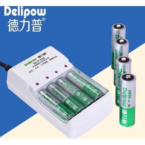 No. 5 charger genuine high-capacity rechargeable battery charger kit 1 charge 8 electric delipow battery Rechargeable Li-ion Cel