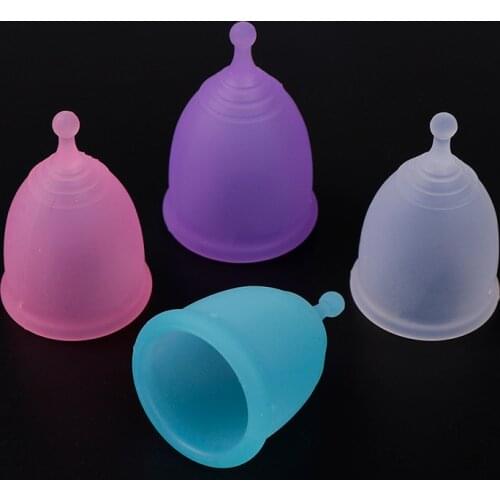 NEW S/L Menstrual Cup Feminine Hygiene Lady Cup Silicone Coppetta Mestruale Coupe Menstruelle Moon Period Cup Color Randomly