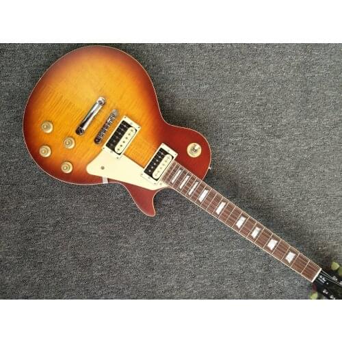 2021 New High Quality Electric Guitar,Sunset Burst Matte Finish,Silver Hardware Tiger Stripes Electric Guitar ,Free Shipping