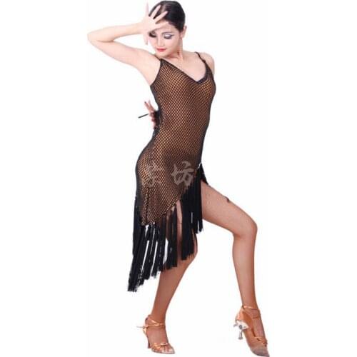 New style latin dance costumes senior spandex tassel latin dance dress for women latin dance dresses S-4XL
