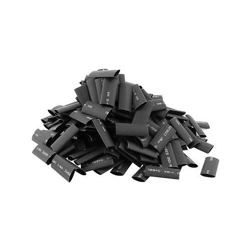 Black 8mm Dia 2:1 Polyolefin Heat Shrink Tubing Shrinkable Tube 30mm 220pcs