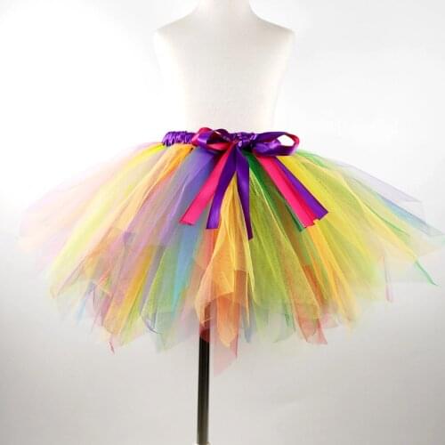 Rainbow Kid Children Candy Tutu Skirts Girls Tutu Pettiskirt Dance Ball Gown Girl Princess Birthday Cloth Skirt Dress Clothing