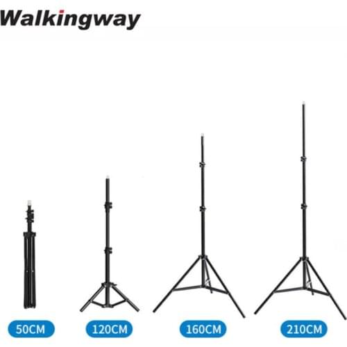 Photography Selfie Tripod Stand with 1/4 Screw for Smartphone Camera Monopod for RingLight with 0.5m/1.2m/2.1mAdjustable Statief