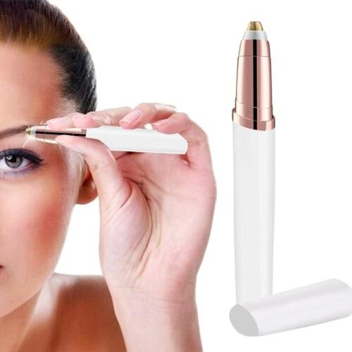 Lipstick Trim Brows Eyebrow Trimmer Instant Painless Shaving Eye Brow Epilator For Women Eyebrow Shaver Trimmer Battery Type
