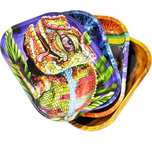 High Qulity 140Mm*180Mm Multifunction Metal Smoking Rolling Tray Portable Practical Tobacco Trays Herb Somking Accessorie