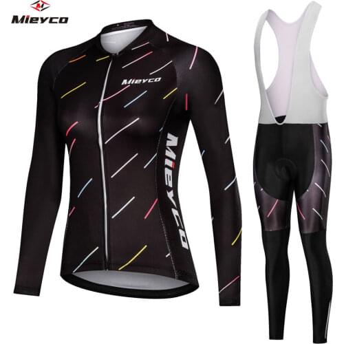 Women Long Sleeve Bicycle Jersey Set Pro Team Cycling Clothing Sport MTB Wear Quick Dry Womens Road Bike Clothes Riding suit