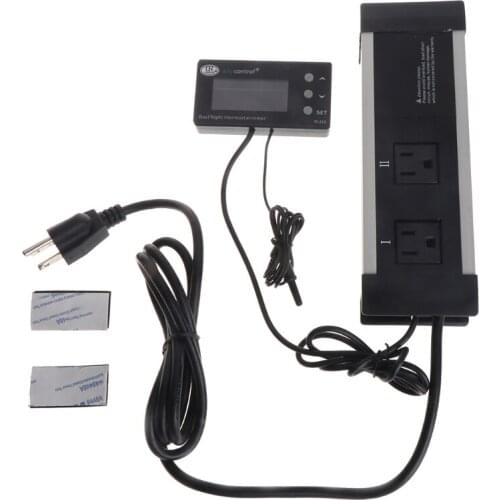 LCD Reptile Digital Repile Thermostat Temperature Control Heat Cool US EU Plug