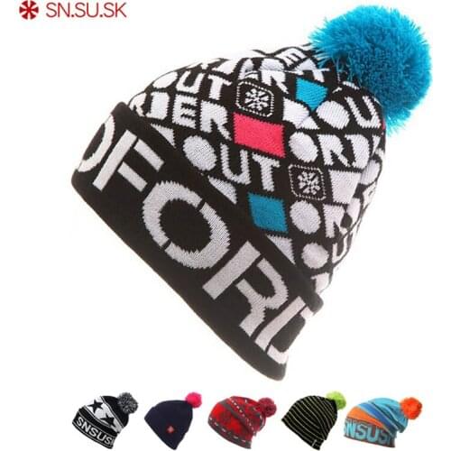 SN.SU.SK Winter Cap Gorros Snowboard Winter Skating Hats Warm Beanies Head Warm For Men Woman Spring Autumn Hat