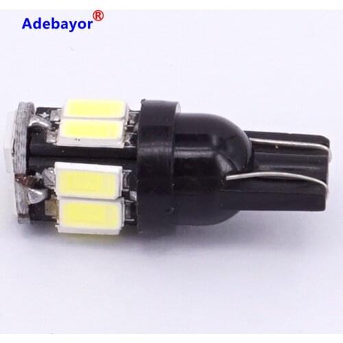 NEWS ! 50PCS/lot Car Auto LED T10 194 W5W 10smd 5630 5730 LED Light Bulb car styling led light white Free shipping