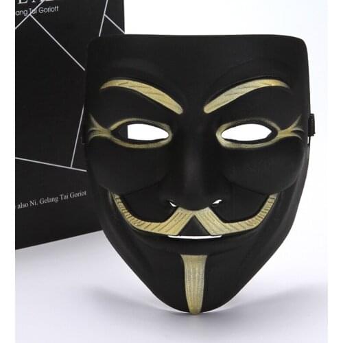 2019 New Eyeliner V for Vendetta Mask Cosplay Costume Accessory Funny Masks Halloween Masquerade Party Horror Mask 10 Pcs/Lot