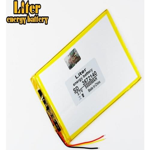 3 line 3.7V 5000mAH 3572140 (polymer lithium ion battery ) for tablet pc FOR