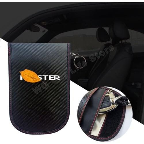 Car Protector Card Storage Bags for Renault Master Carbon Fiber Pattern Car Signal Blocking Bag