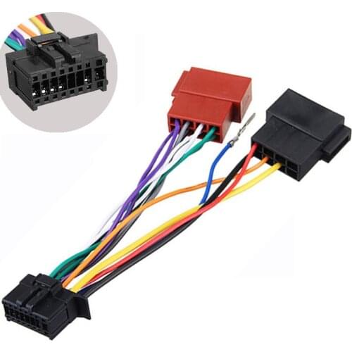 Car CD Player Tail Line Cable ISO 16Pin Radio Lossless Wiring Harness Audio Socket Molded Connector Cable For Pioneer 2003-on