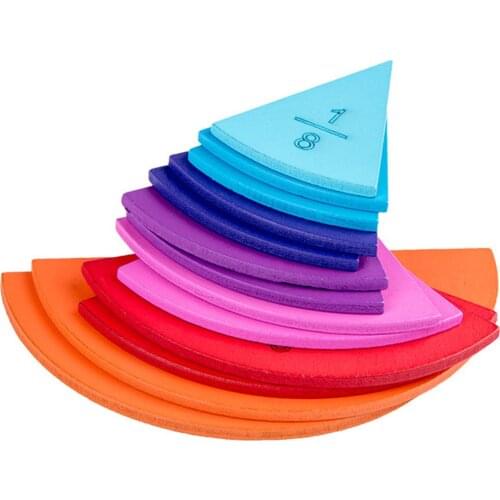 Wooden Circular Board Mathematics Fraction Division Teaching Aids Education Toy