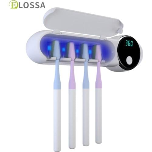 ELOSSA UV Toothbrush Holder Intelligent Toothbrush Sterilizer Automatic Toothpaste Squeezer Dispenser Bathroom Accessories Set