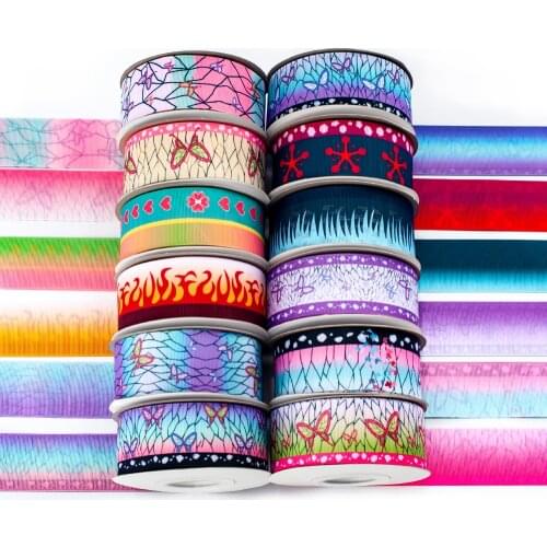 Kimetsu No Yaiba 50 Yards Japan Anime Characters Double Side Printed Grosgrain,satin Ribbon