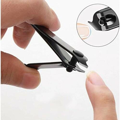 Positive/Oblique Mouth Medium Stainless Steel Nail Clipper Durable Black Professional Manicure Trimmer Finger/Toe Nail Clipper