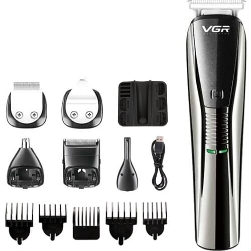 Ourwork multifunctional hairdresser USB charging cross border professional mens suit electric push shear razor trimmer v-029