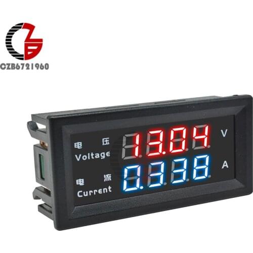 Mini DC Dgital Voltmeter Ammeter 100V 200V 10A Car Solar Battery Tester 0.28" Voltage Current Meter Volt Amp Detector Monitor
