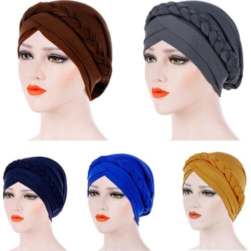 Cotton Print Muslim Turban Scarf For Women Islamic Inner Hijab Caps Arab Wrap Head Scarves Femme Musulman Turbante Mujer #P2