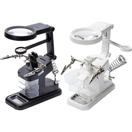 Desk Lamp Soldering Magnifier Repair Welding Magnifying Glass LED Lights Desktop Soldering Magnifier for Mobile Phone