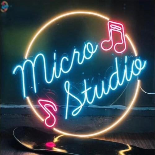 Neon Custom Made Sign LED Light Music Studio Home Room Club Wall Decoration Wedding Birthday Party Restaurant Flower Faceplate