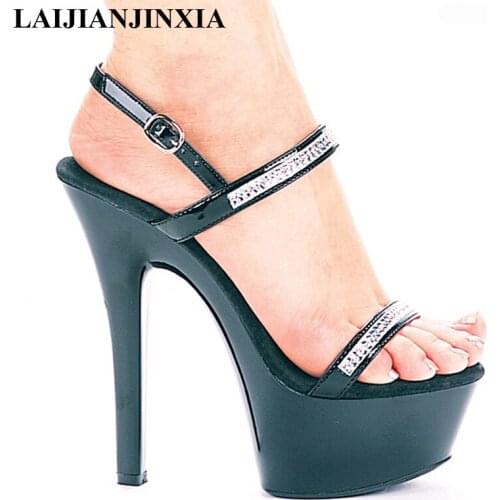 New Classic 15cm sandals, high-heeled sequins, models, sexy dancing shoes