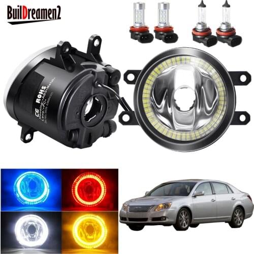 Angel Eye Fog Light Assembly For Toyota Avalon 2008 2009 2010 Car Front Bumper Fog Light Halo Ring Daytime Running Lamp H11 12V