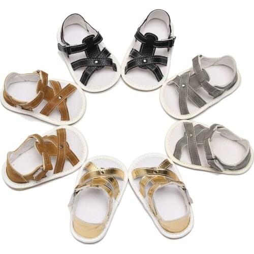 New Fashion Baby Summer Cross Belt Breathable Sandals Shoes For Babies Simple Cute Soft-Soled Non-Slip Toddler Shoes Boys Girls