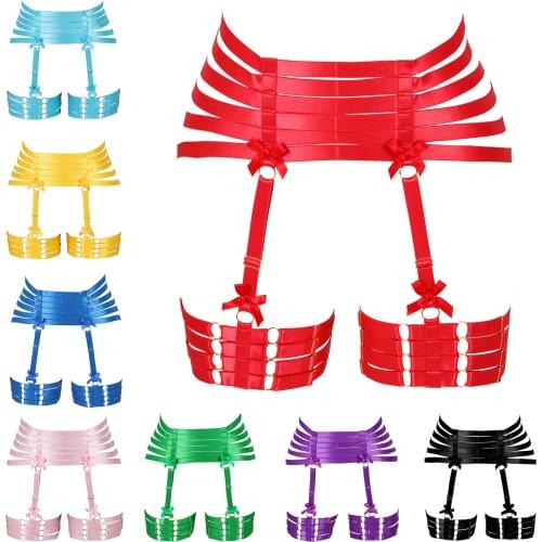Sexy Suspenders Lingerie Accessories Womens Sexy Elastic Goth Leg Garter Belt Leg Decoration Harness Pantie Lingerie